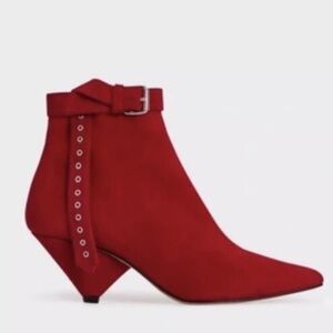 IRO Linac Suede Ankle Boots Booties in Red EU 37 made in Spain